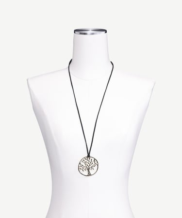  YARGICI Ağaç Figürlü Uzun Kolye