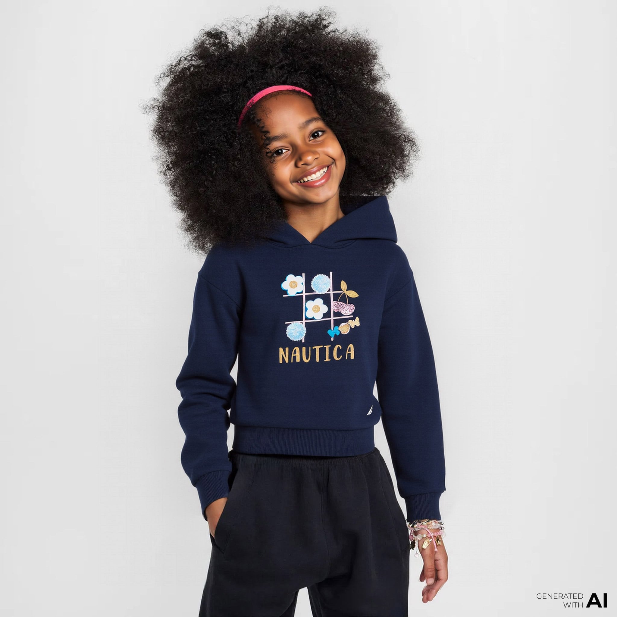  Nautica Kız Çocuk Lacivert Sweatshirt