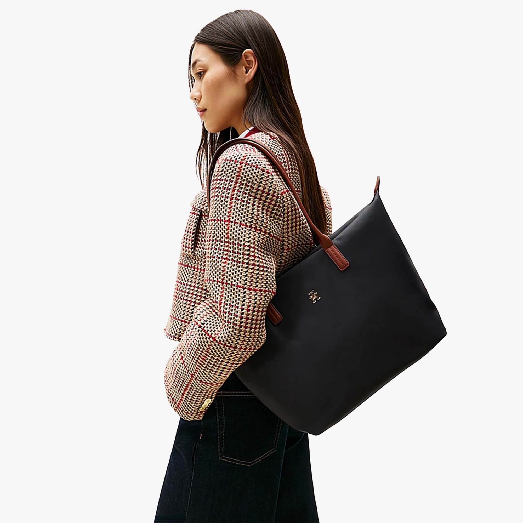 Tommy Hilfiger Popette Kadın Siyah Tote Çanta