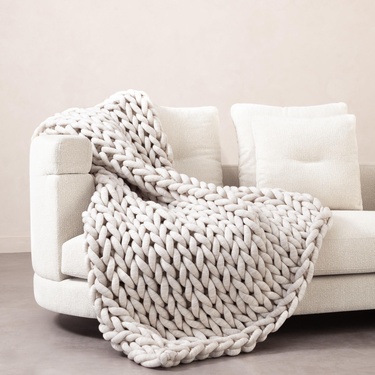  ABELLA KOLTUK ŞALI KREM 120X180