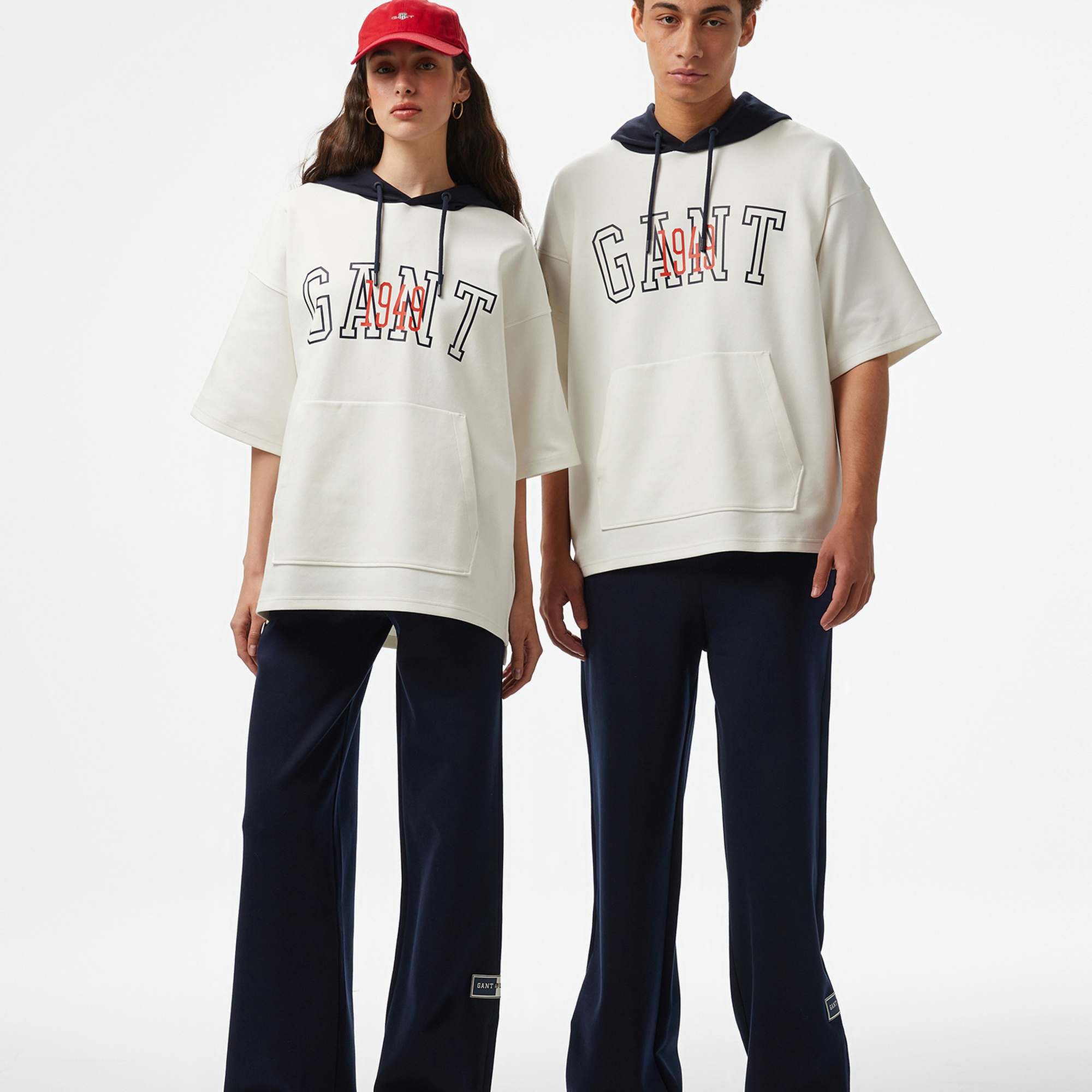 GANT Erkek Beyaz Kapüşonlu T-Shirt