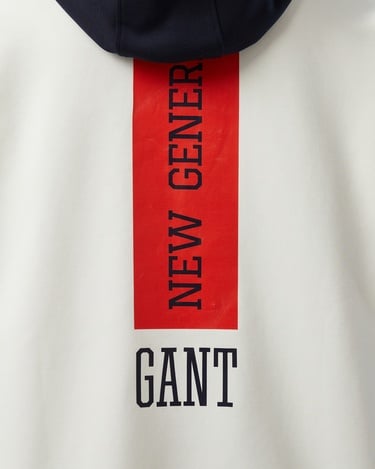  GANT Erkek Beyaz Kapüşonlu T-Shirt