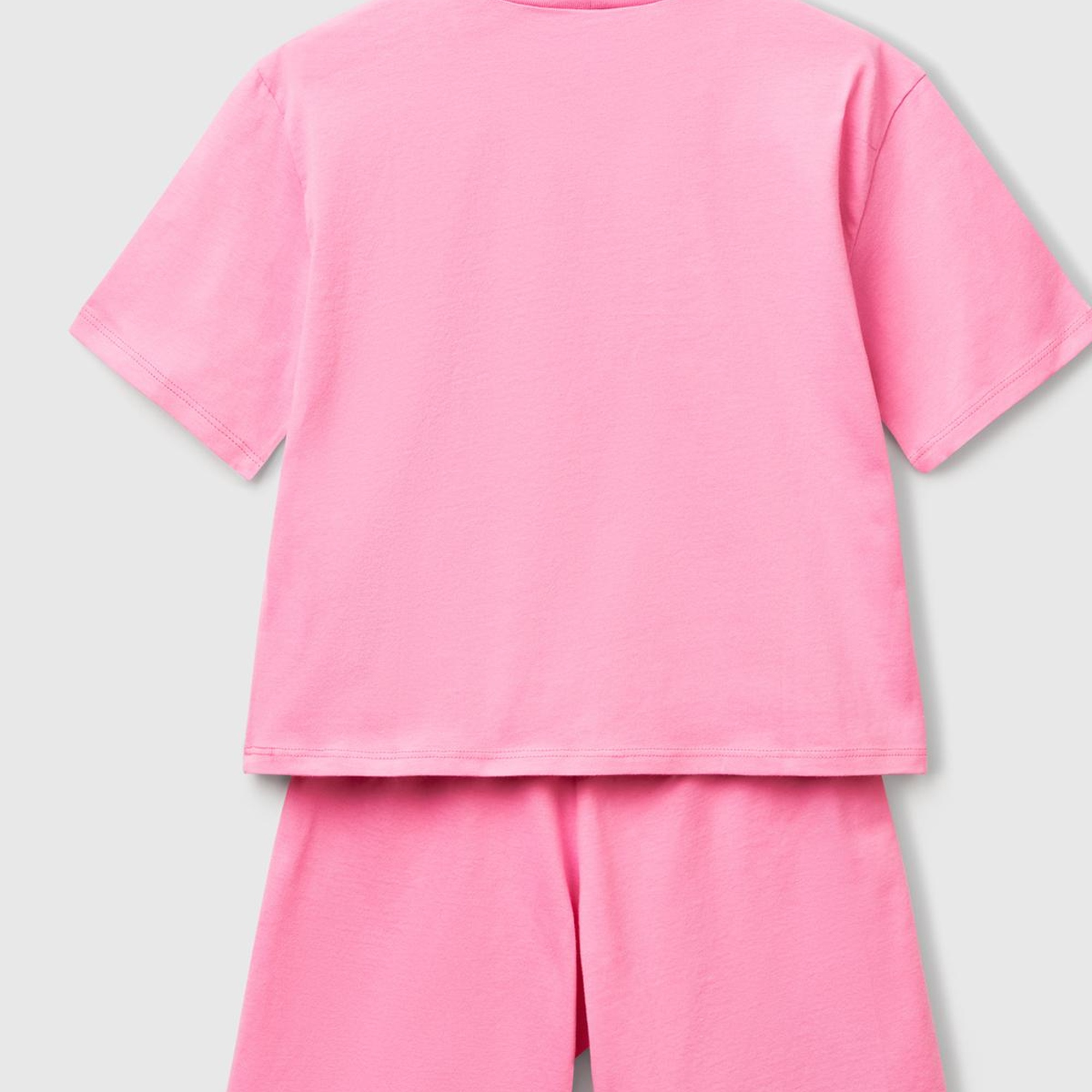 Kız Çocuk Pembe Looney Tunes Baskılı T-Shirt ve Şort Pijama Takımı