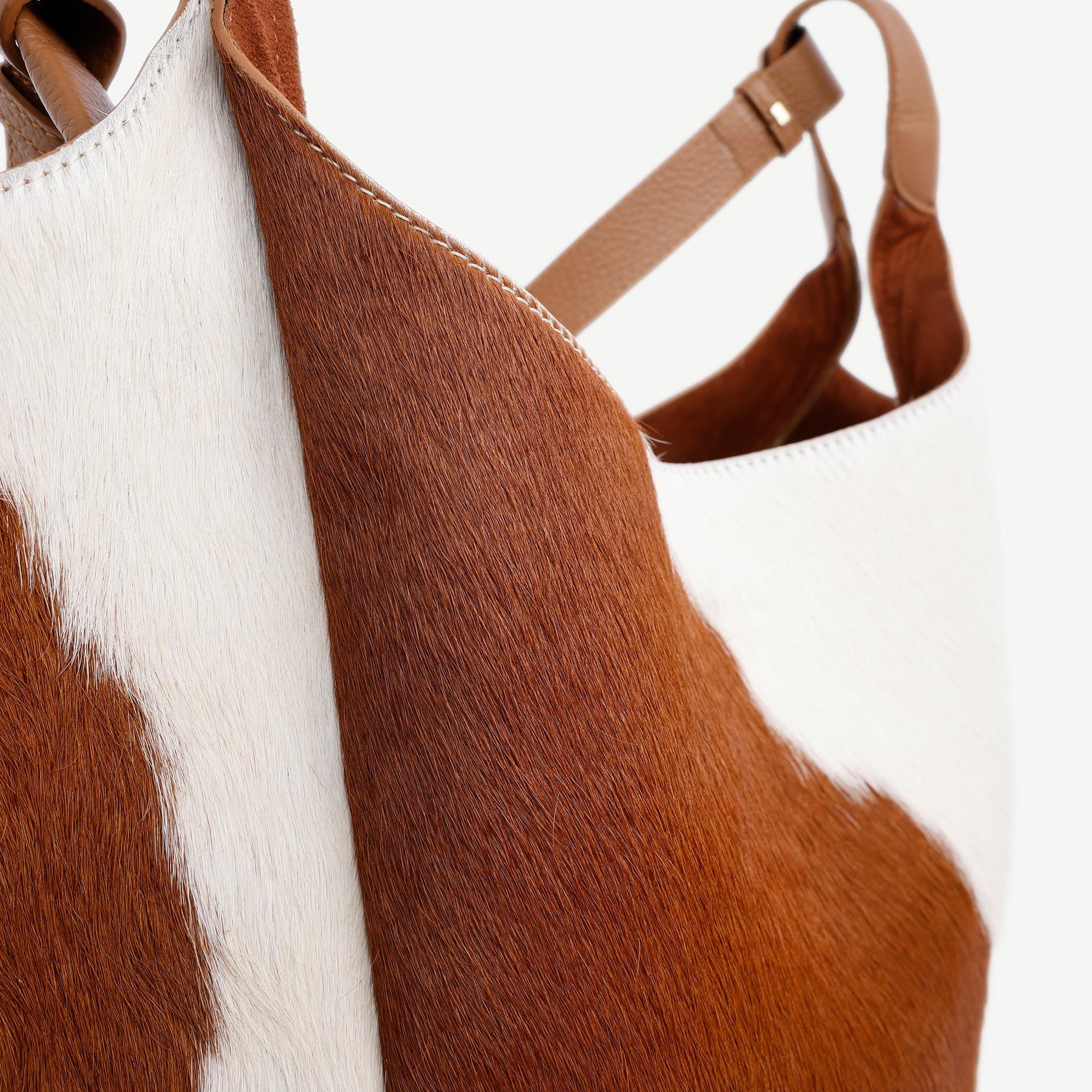 YARGICI Tay Tüyü Deri Omuz Çantası