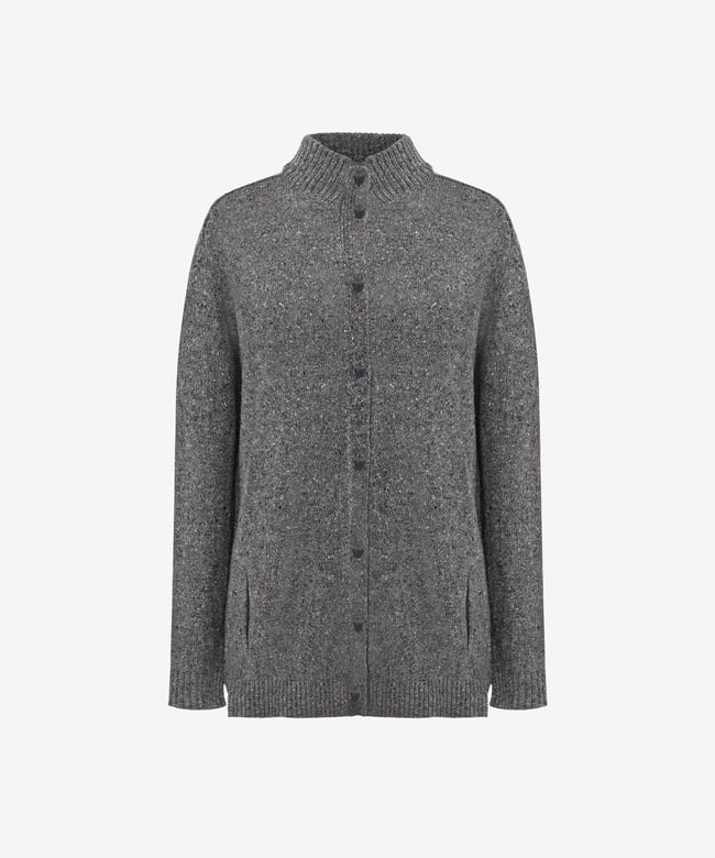  YARGICI Regular Dik Yaka Uzun Kol Hırka