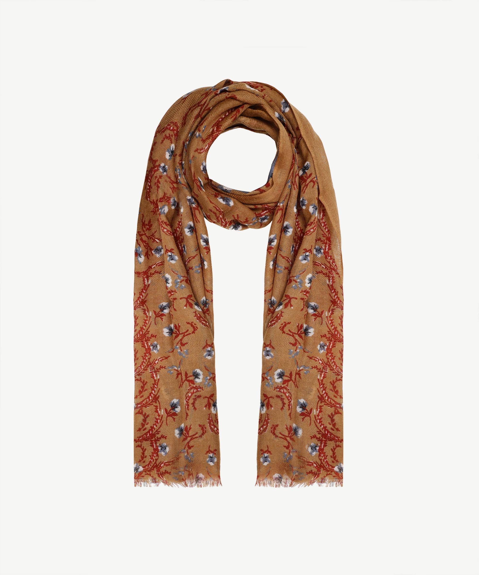  YARGICI Çiçek Desenli Yün Şal