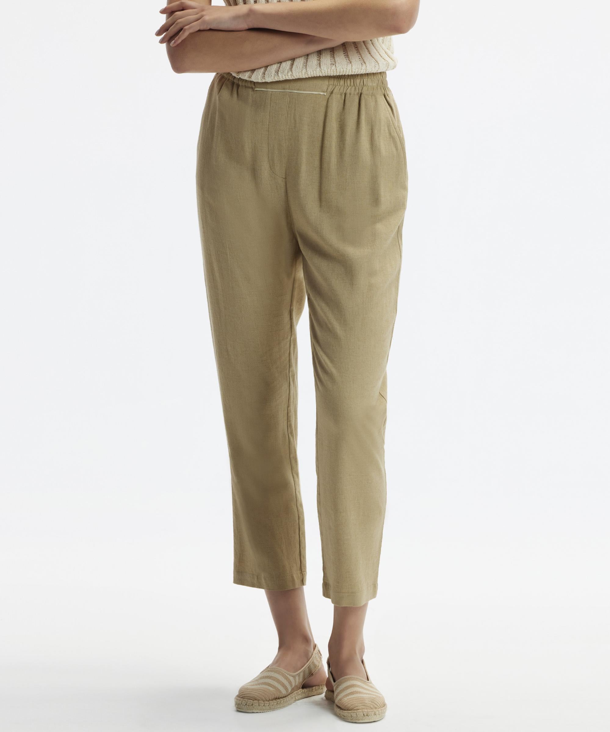  YARGICI Beli Lastikli Düz Kesim Pantolon