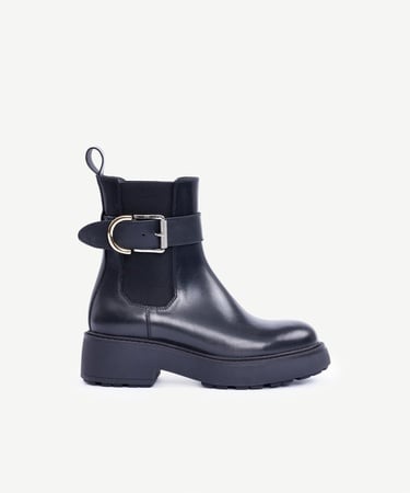  YARGICI Lastikli Ve Tokalı Deri Bot