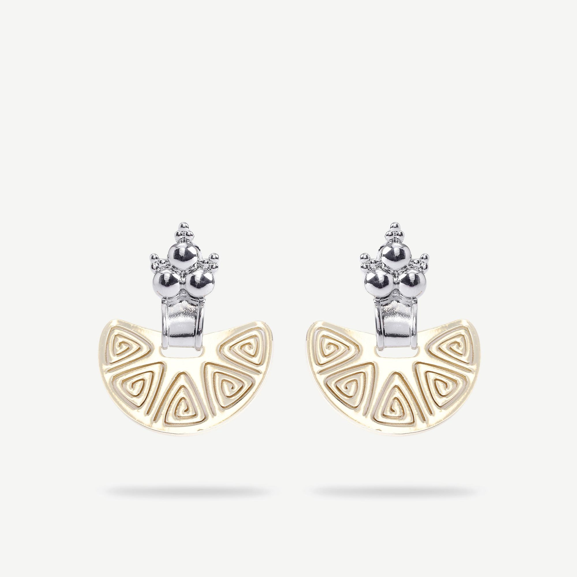 YARGICI Gold Ve Gümüş Detaylı Küpe