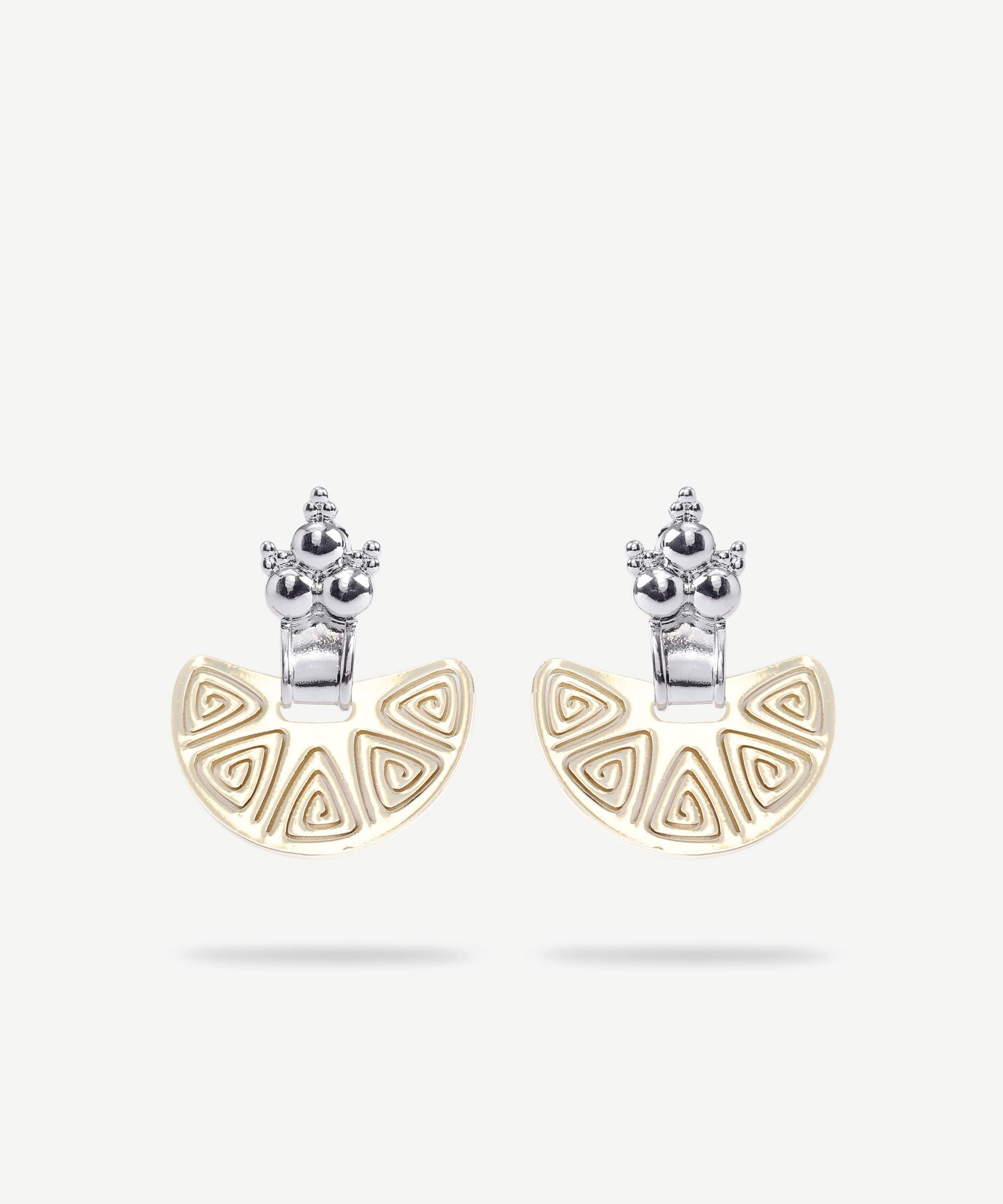  YARGICI Gold Ve Gümüş Detaylı Küpe