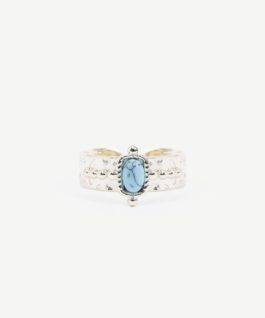  YARGICI Doğal Taş Detaylı Ayarlanabilir Yüzük