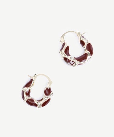  YARGICI Cam Taş Detaylı Küpe