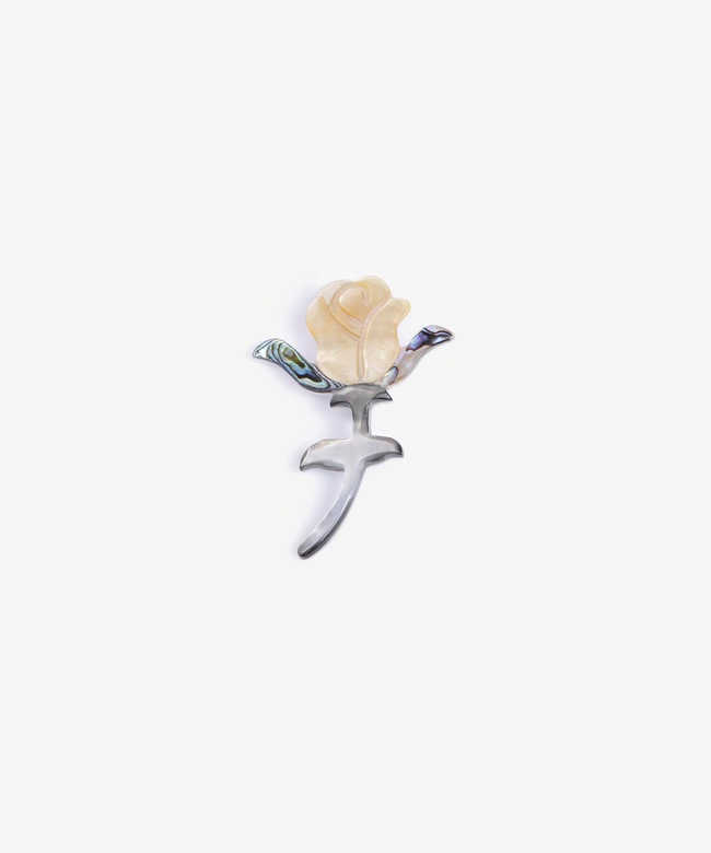  YARGICI Gül Figürlü Broş