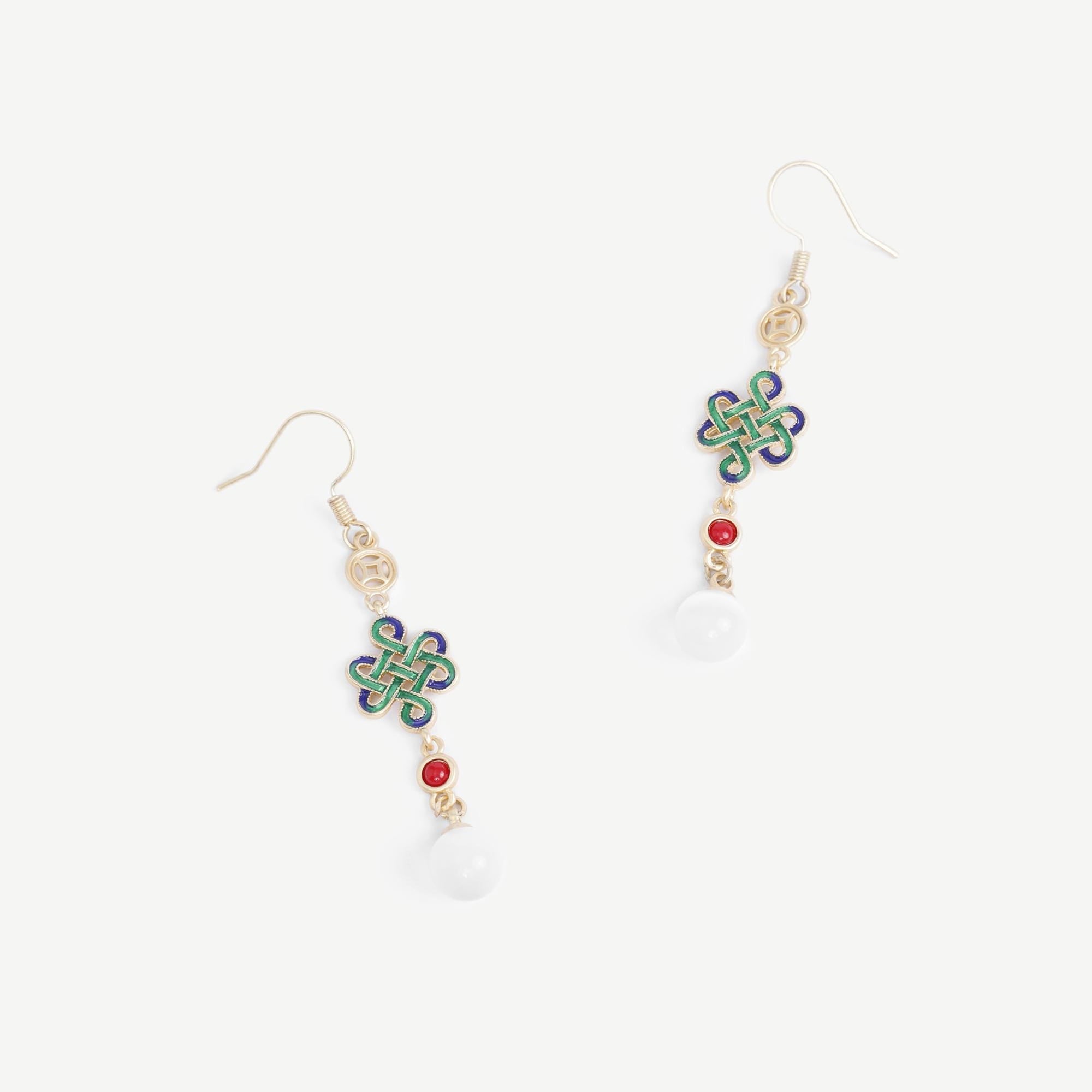 YARGICI Doğal Taş Detaylı Uzun Küpe