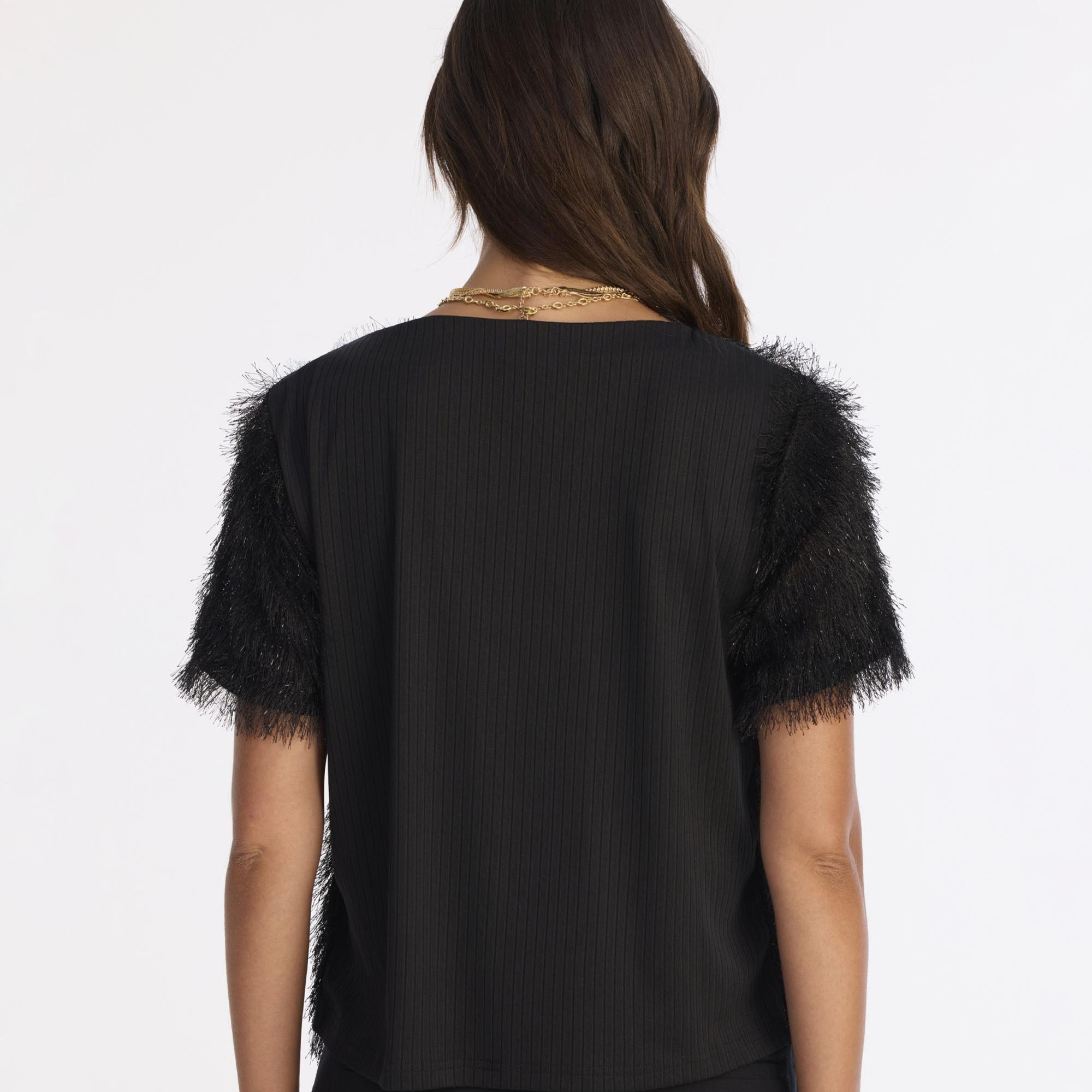 YARGICI Kayık Yaka Kısa Kollu Bluz