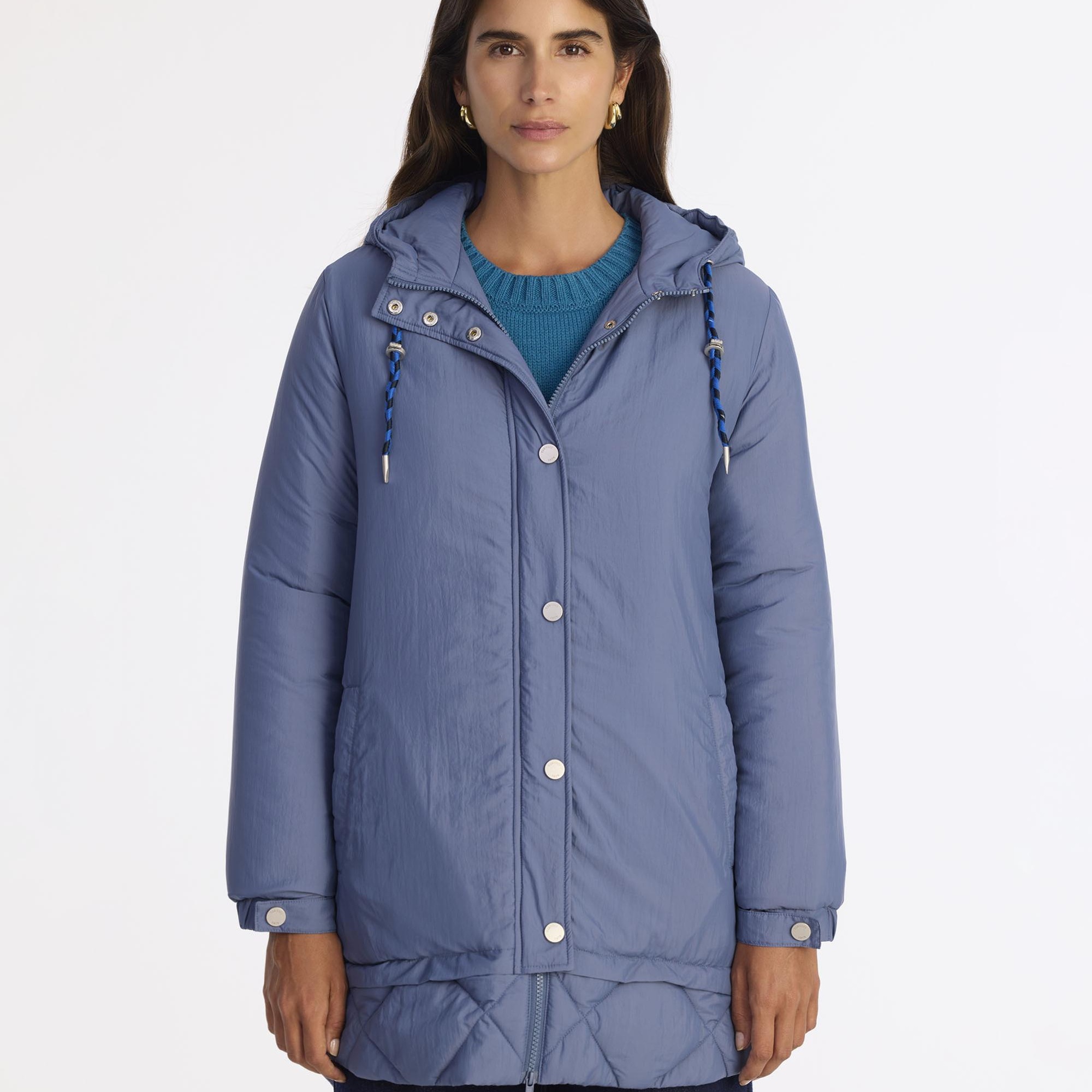 YARGICI Geniş Kapüşonlu Yaka Uzun Kol Pardösü