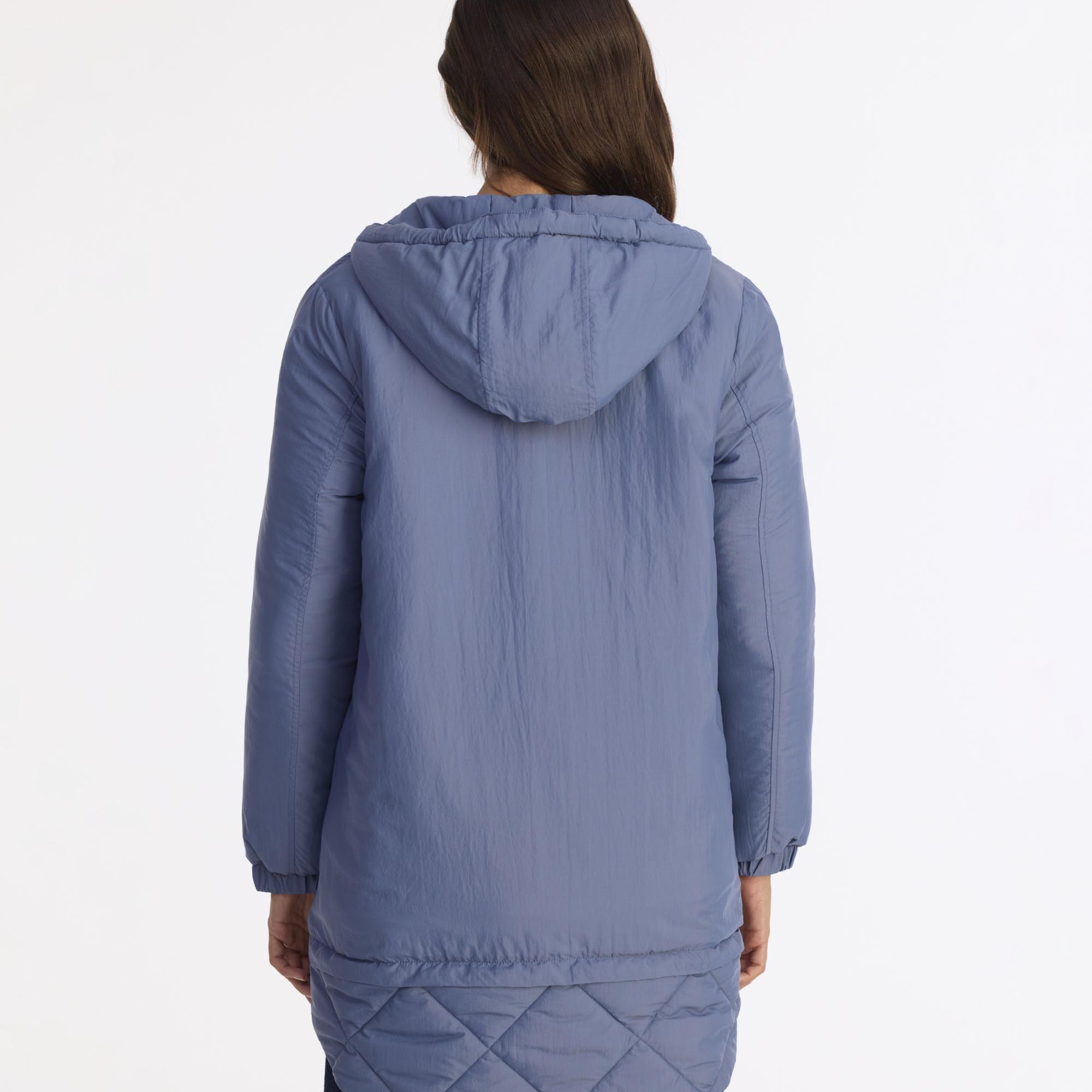 YARGICI Geniş Kapüşonlu Yaka Uzun Kol Pardösü