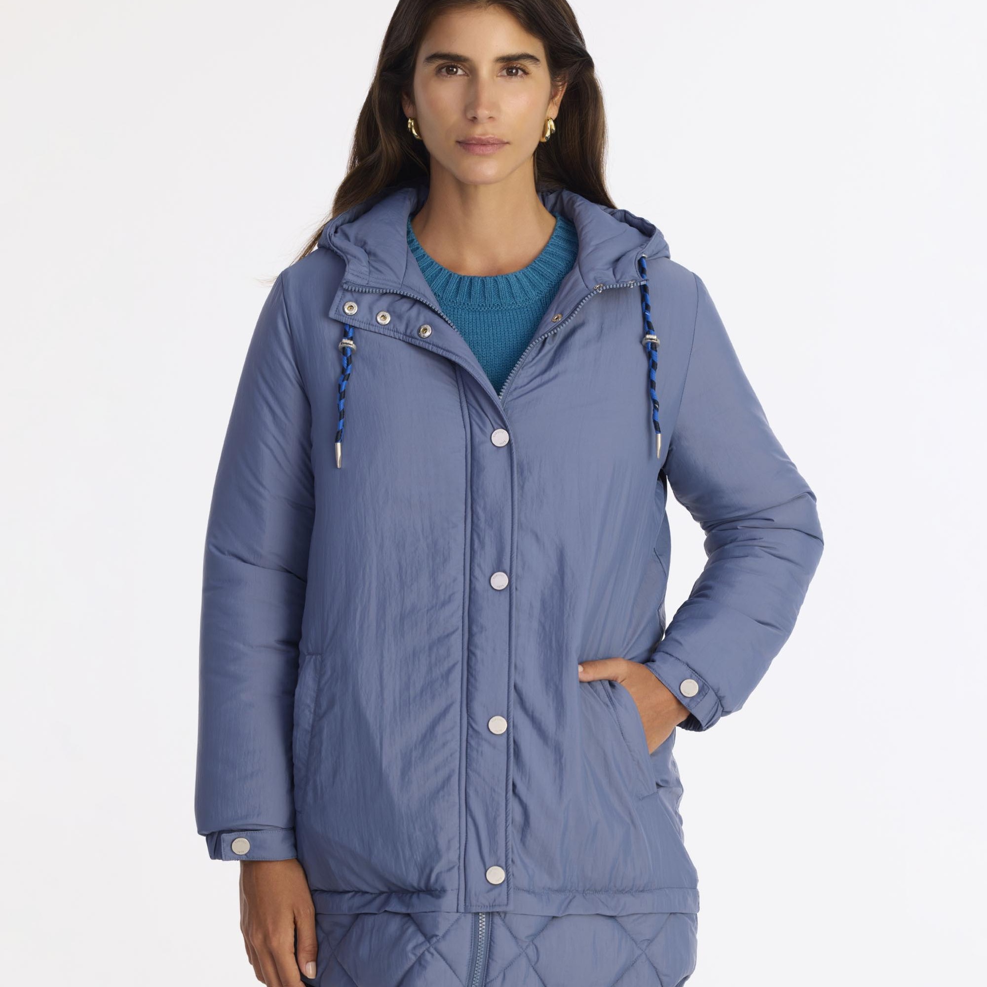 YARGICI Geniş Kapüşonlu Yaka Uzun Kol Pardösü