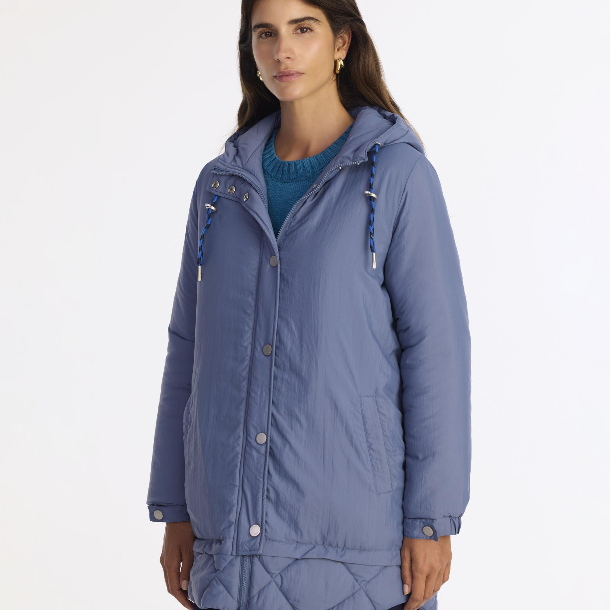 YARGICI Geniş Kapüşonlu Yaka Uzun Kol Pardösü