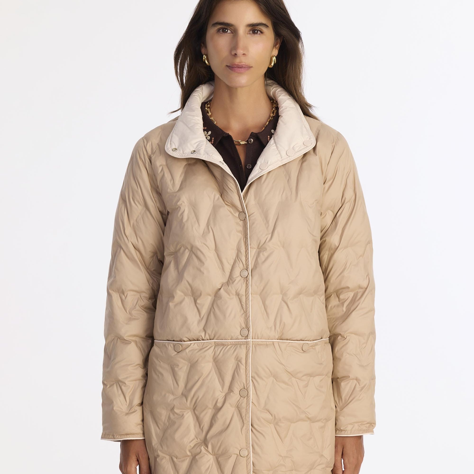 YARGICI Regular Dik Yaka Uzun Kol Pardösü