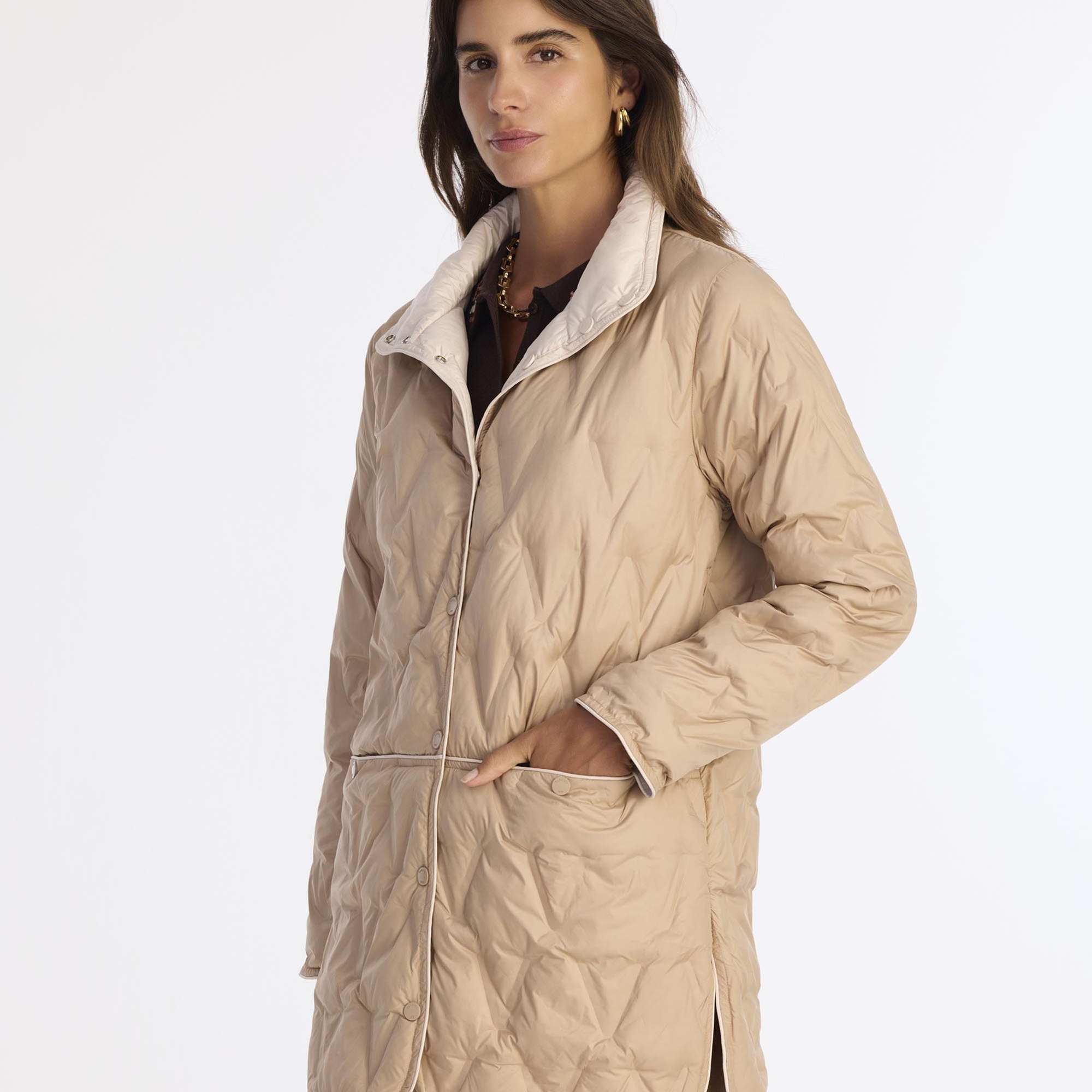 YARGICI Regular Dik Yaka Uzun Kol Pardösü