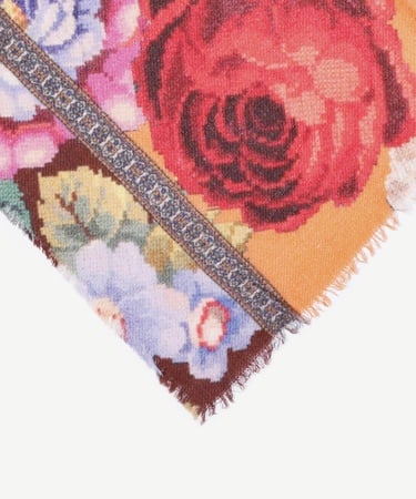  YARGICI Çiçek Desenli Yün Şal