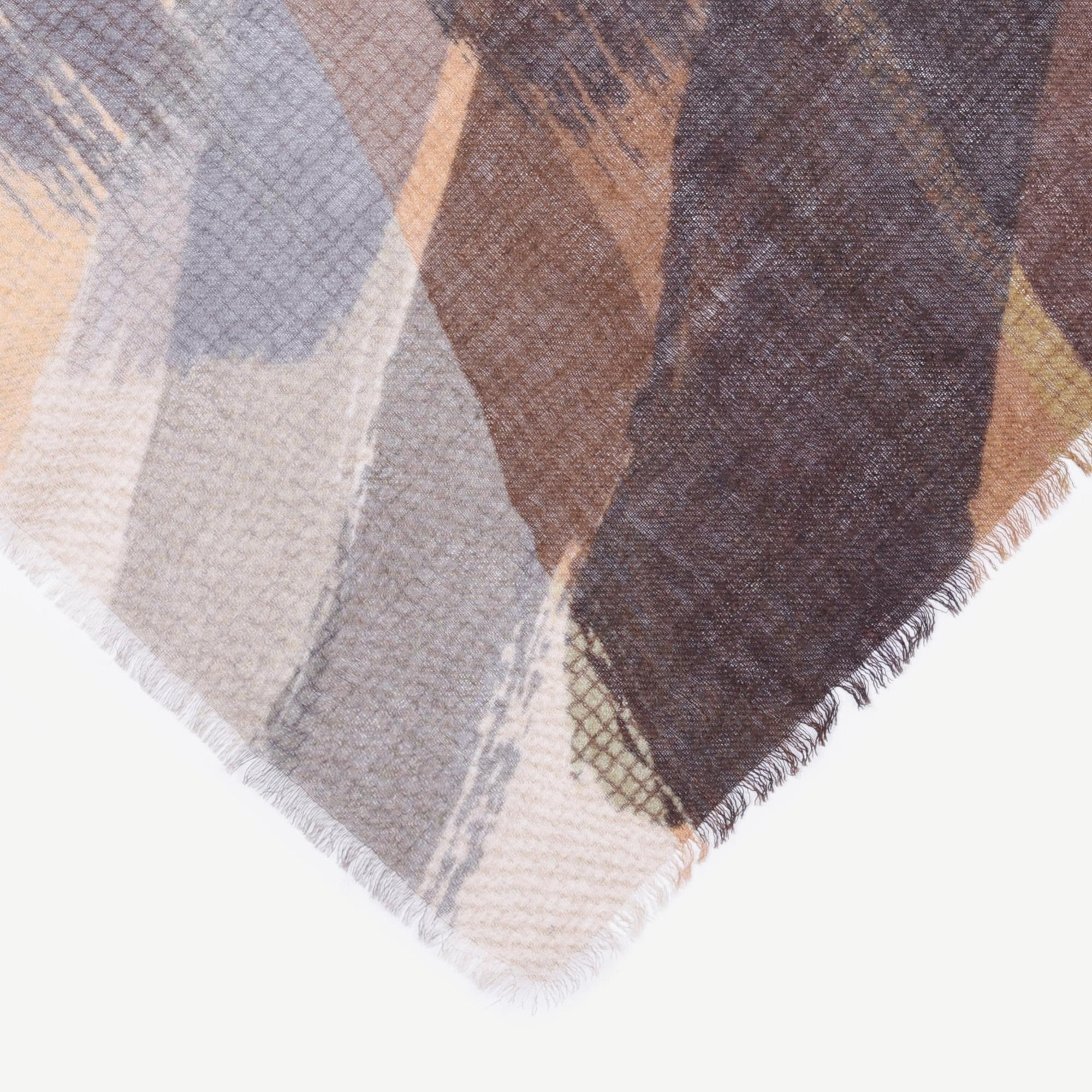 YARGICI Karışık Desenli Yün Şal