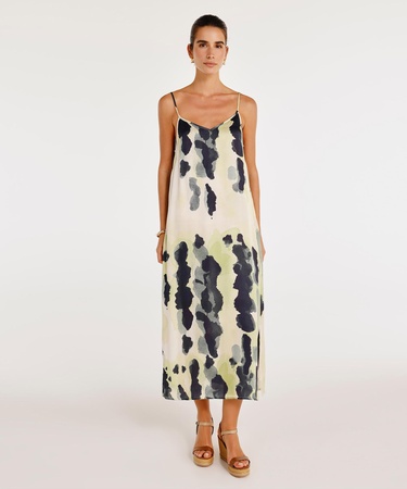  YARGICI Askılı Midi Boy Elbise