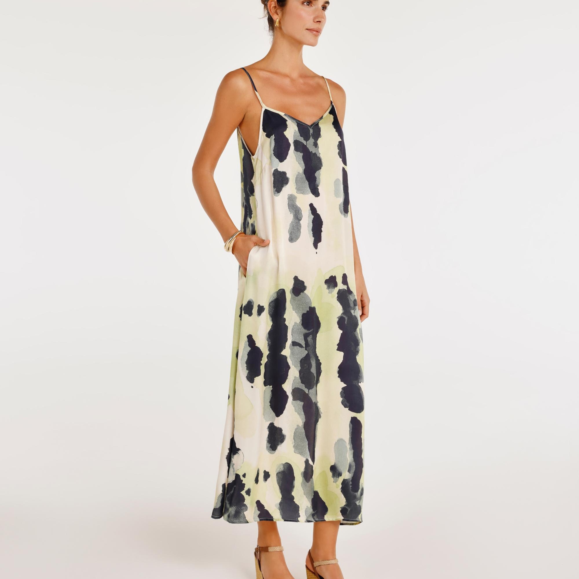 YARGICI Askılı Midi Boy Elbise