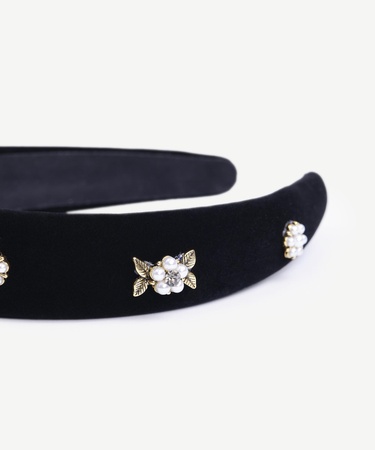  YARGICI Cam Taş Detaylı Kadife Taç