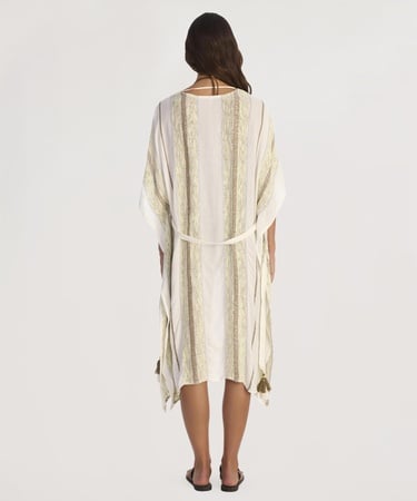  YARGICI Uzun Bağlama Detaylı Elbise