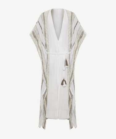  YARGICI Uzun Bağlama Detaylı Elbise