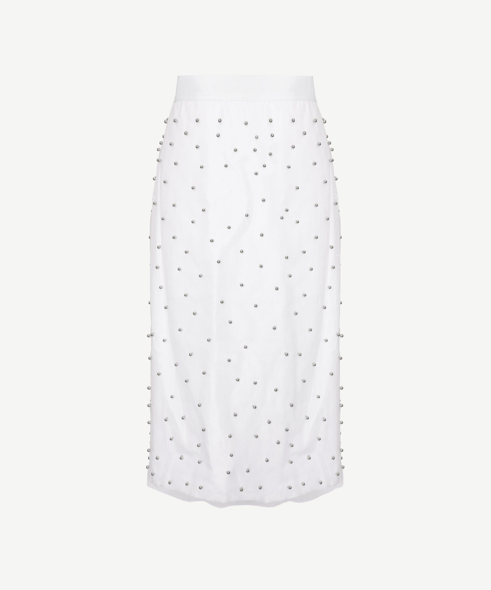  YARGICI TÜL DETAYLI MİDİ ETEK