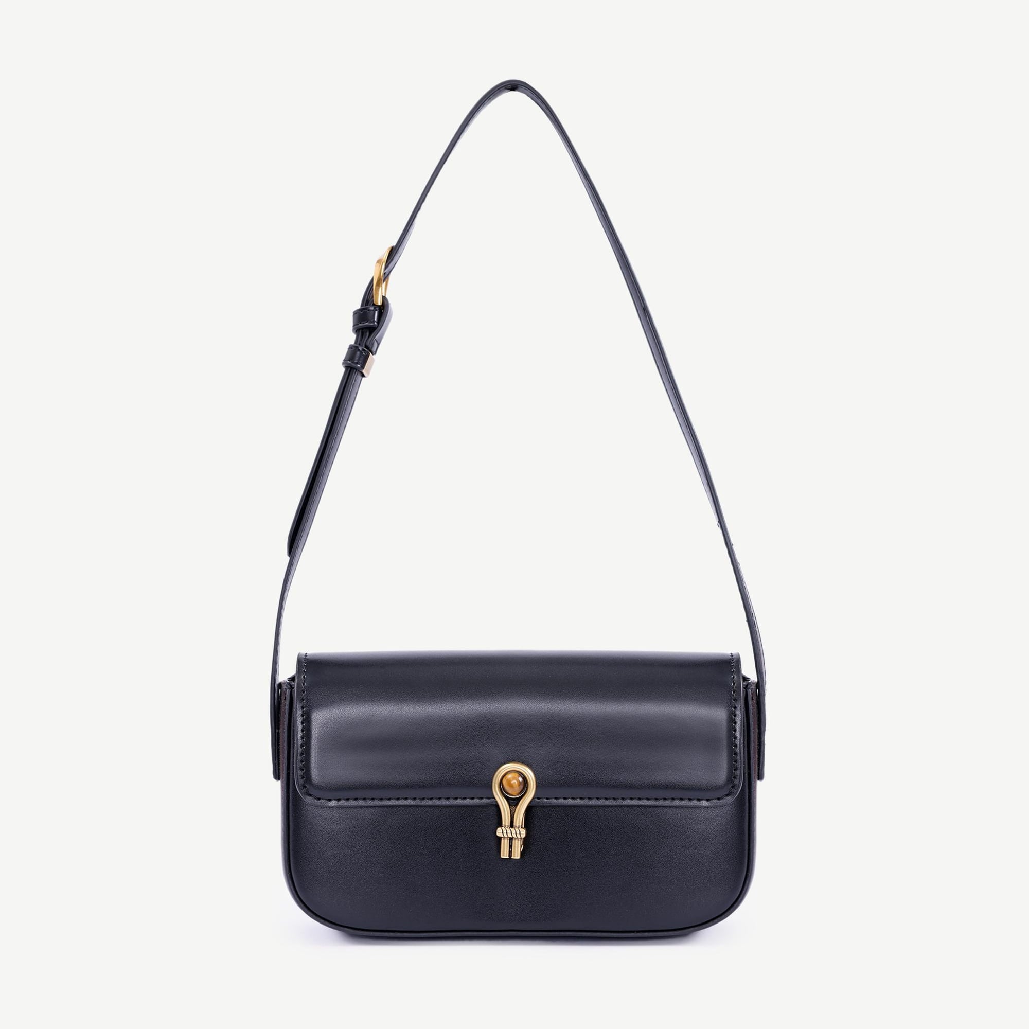 YARGICI Deri Görünümlü Toka Detaylı Omuz Çantası