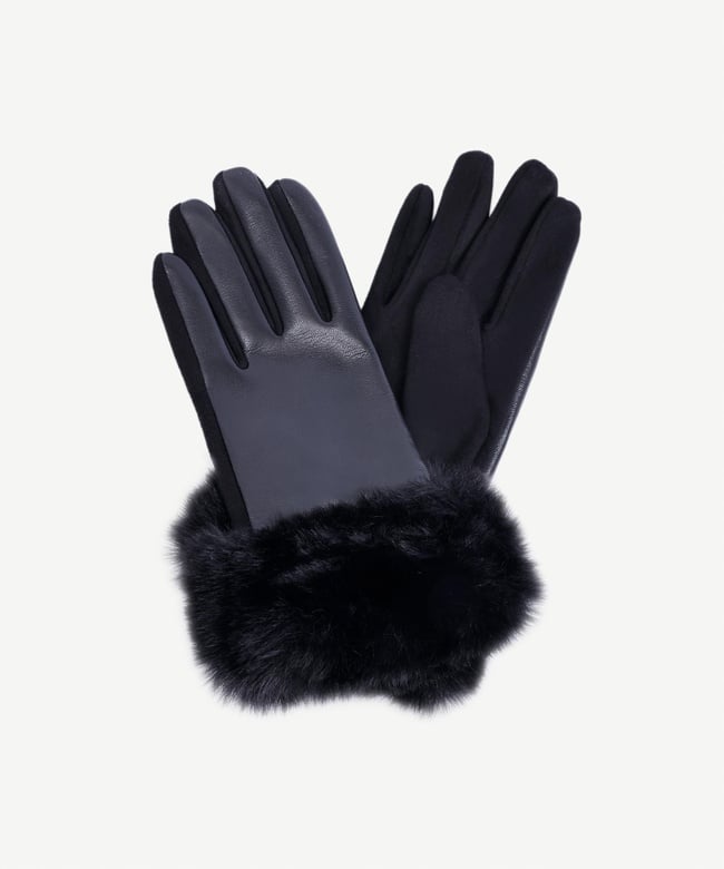  YARGICI Bileği Kürklü Pu Eldiven