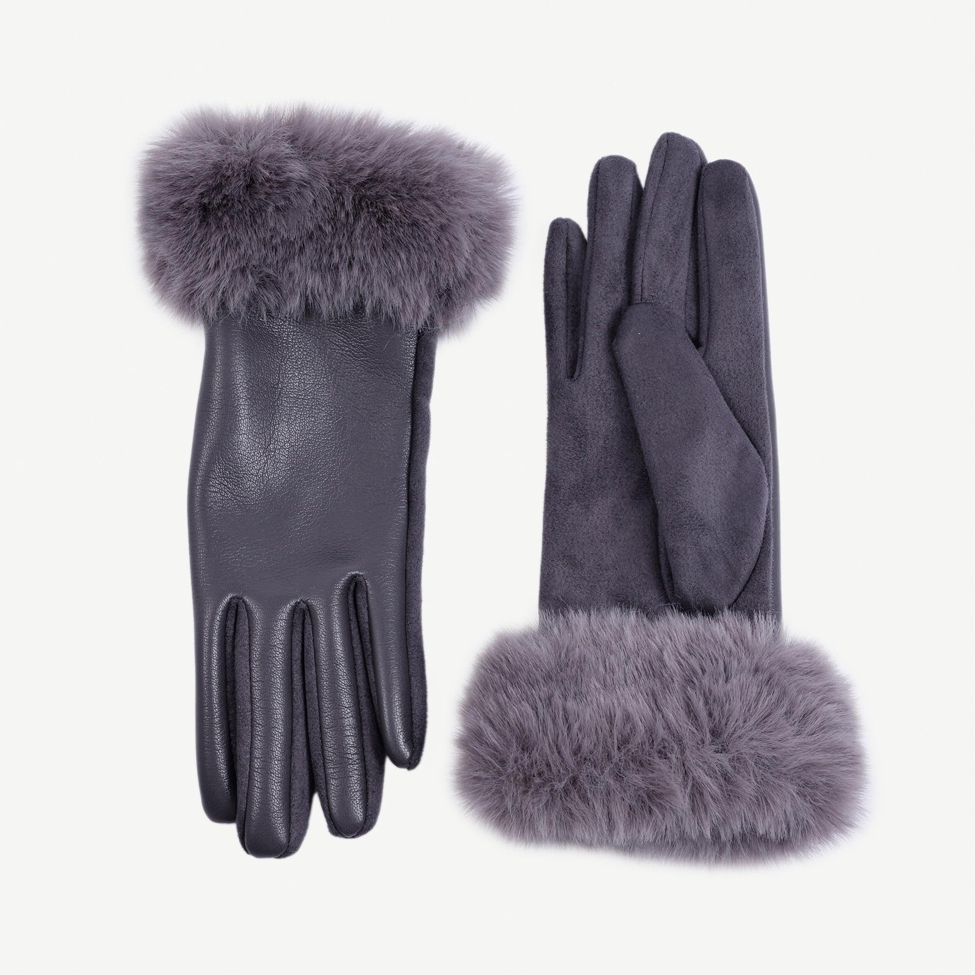 YARGICI Bileği Kürklü Pu Eldiven