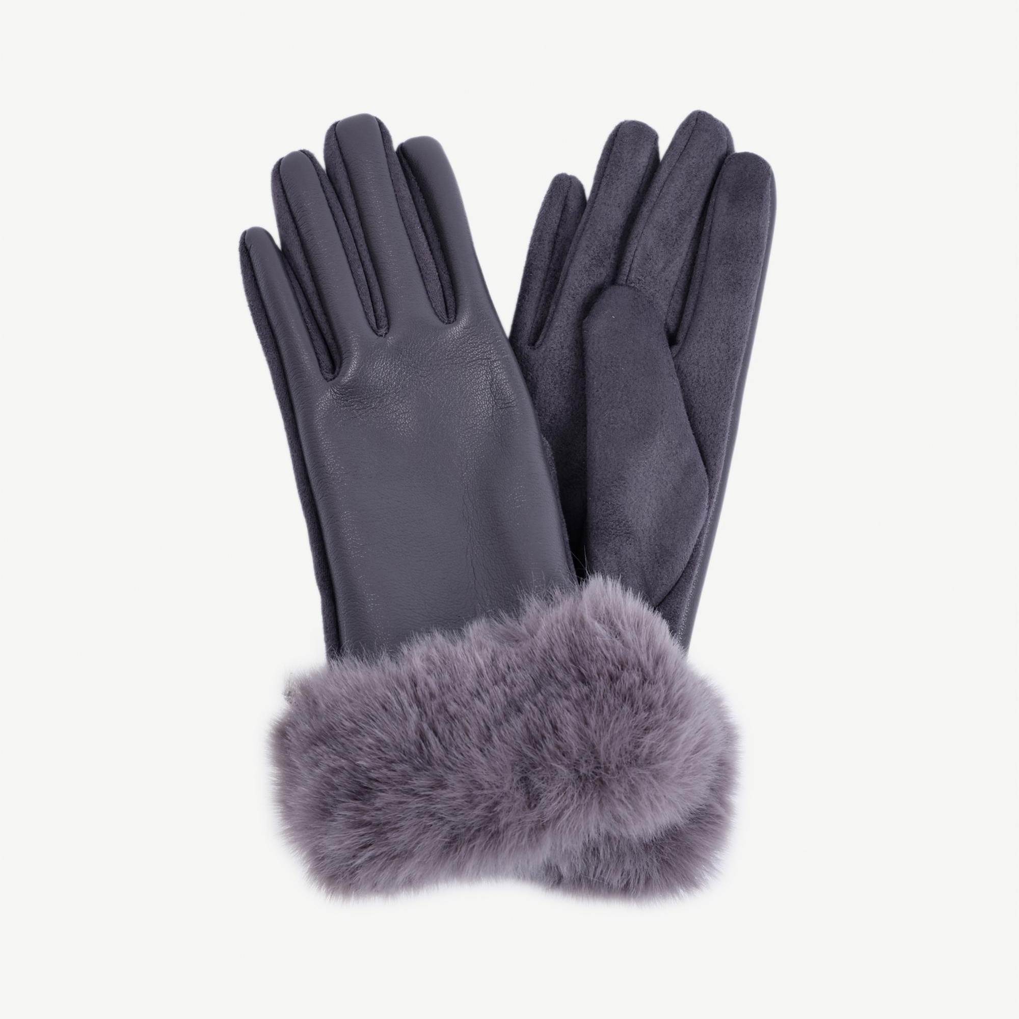 YARGICI Bileği Kürklü Pu Eldiven