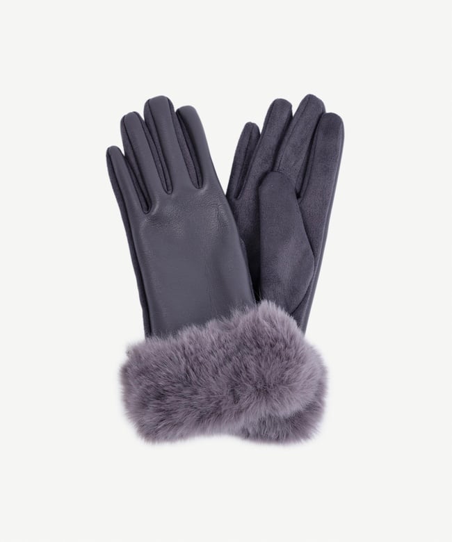  YARGICI Bileği Kürklü Pu Eldiven