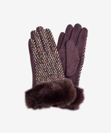  YARGICI Örgü Kumaşlı Bileği Kürklü Eldiven