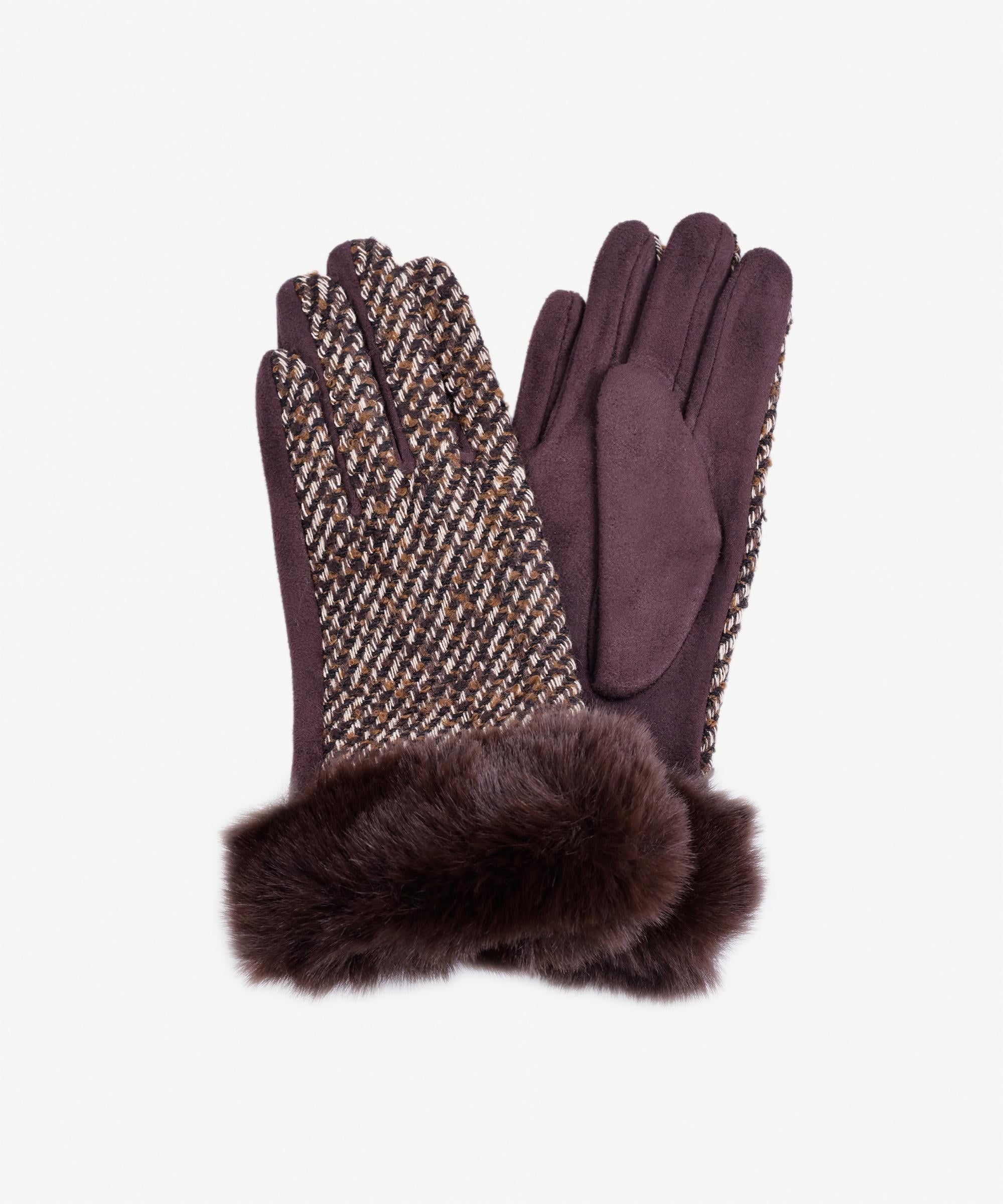  YARGICI Örgü Kumaşlı Bileği Kürklü Eldiven