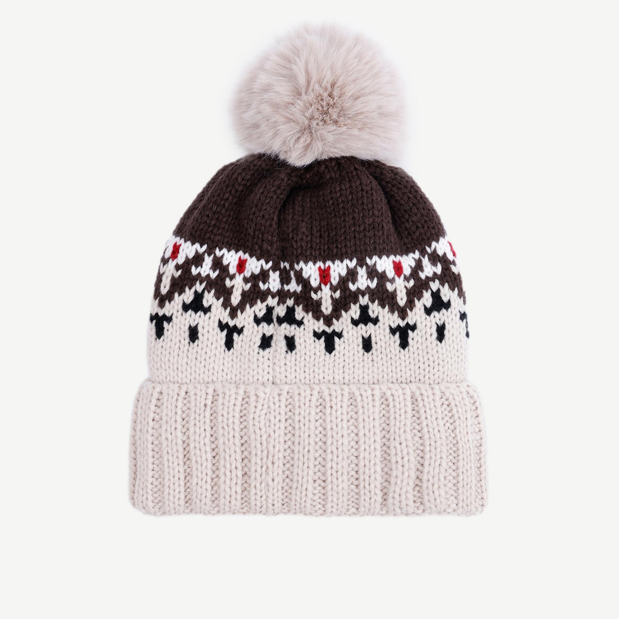 YARGICI İçi Polarlı Örgülü Desenli Bere