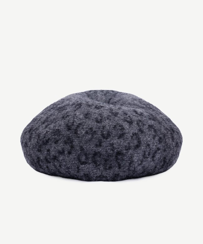  YARGICI Yün Karışımlı Leopar Desenli Şapka