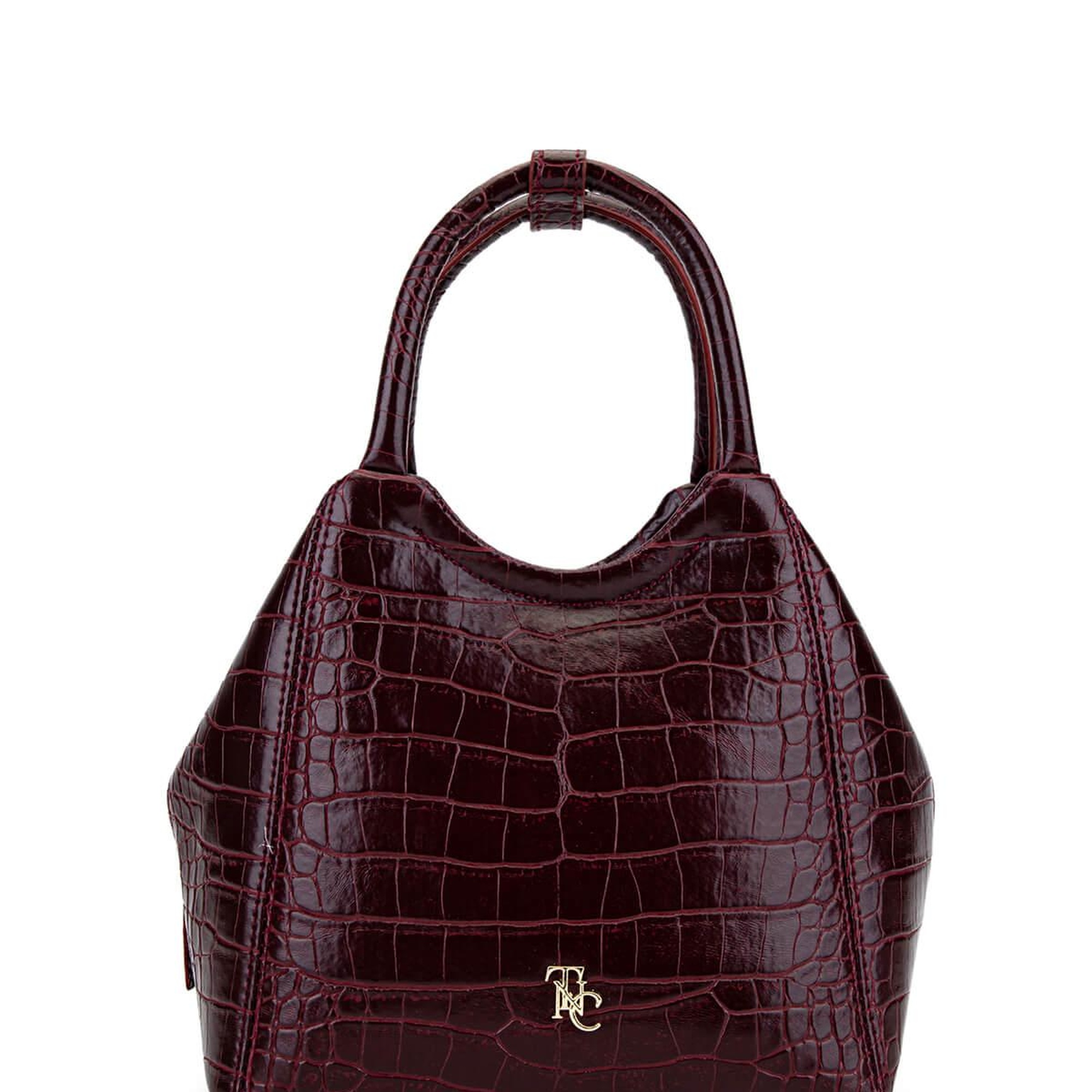 Tamer Tanca Kadın Suni Deri Bordo Kol Çantası