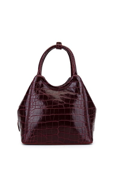  Tamer Tanca Kadın Suni Deri Bordo Kol Çantası