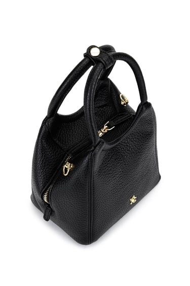  Tamer Tanca Kadın Suni Deri Siyah Floter Kol Çantası