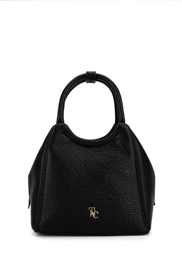  Tamer Tanca Kadın Suni Deri Siyah Floter Kol Çantası