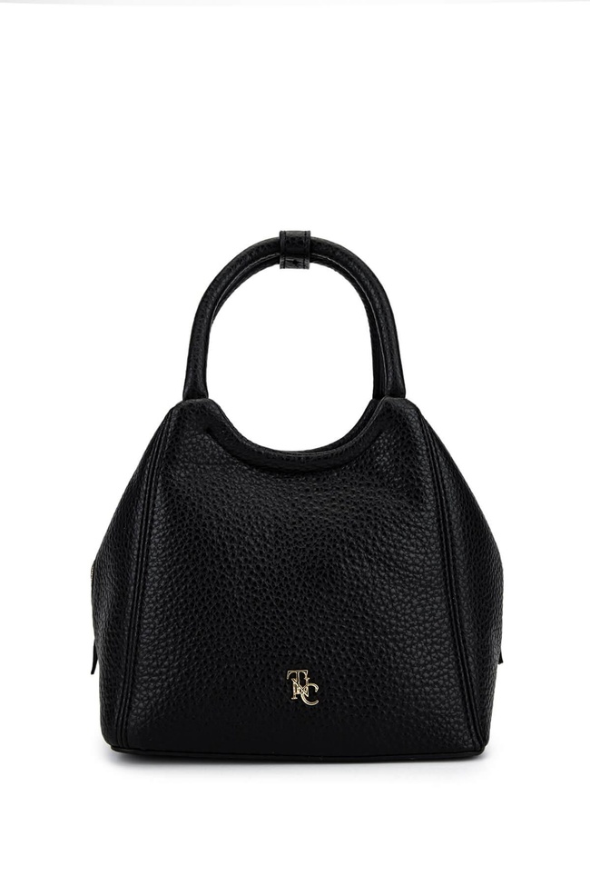  Tamer Tanca Kadın Suni Deri Siyah Floter Kol Çantası
