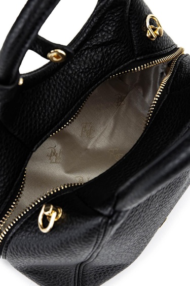  Tamer Tanca Kadın Suni Deri Siyah Floter Kol Çantası