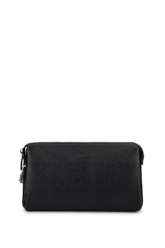  Tamer Tanca Erkek Hakiki Deri Siyah Floter El Çantası