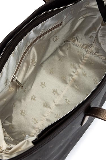  Tamer Tanca Kadın Suni Deri Kahverengi Desen Kol Çantası